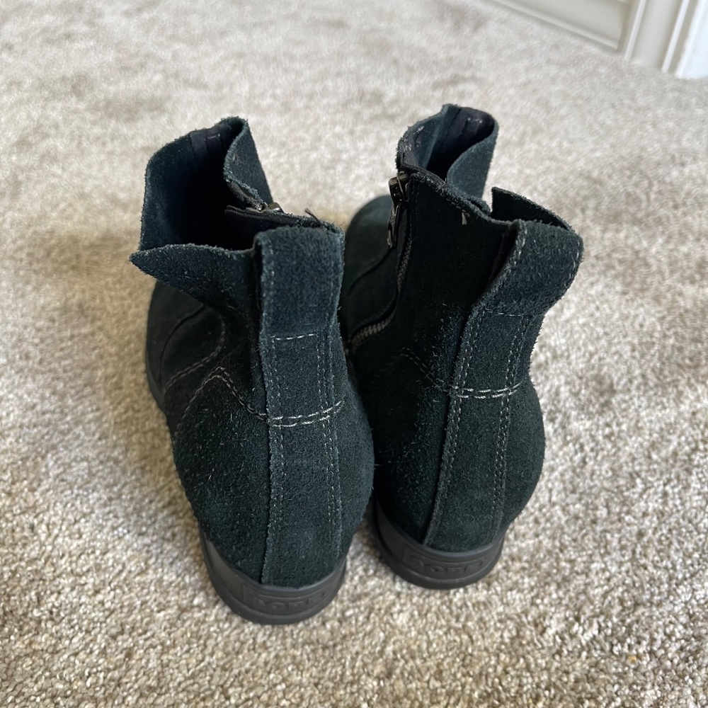 Sorel Women's Evie Zip Wedge Booties in Black Suede Sz 9.5 - Picture 5 of 10